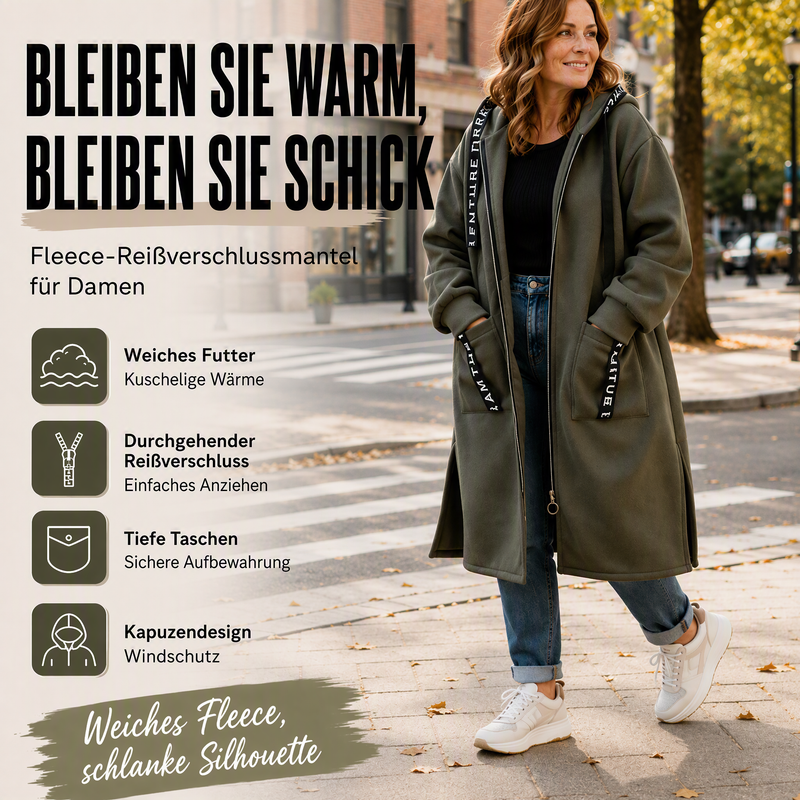 ABRIGO SUDADERA OVERSIZE CON CAPUCHA PARA MUJER