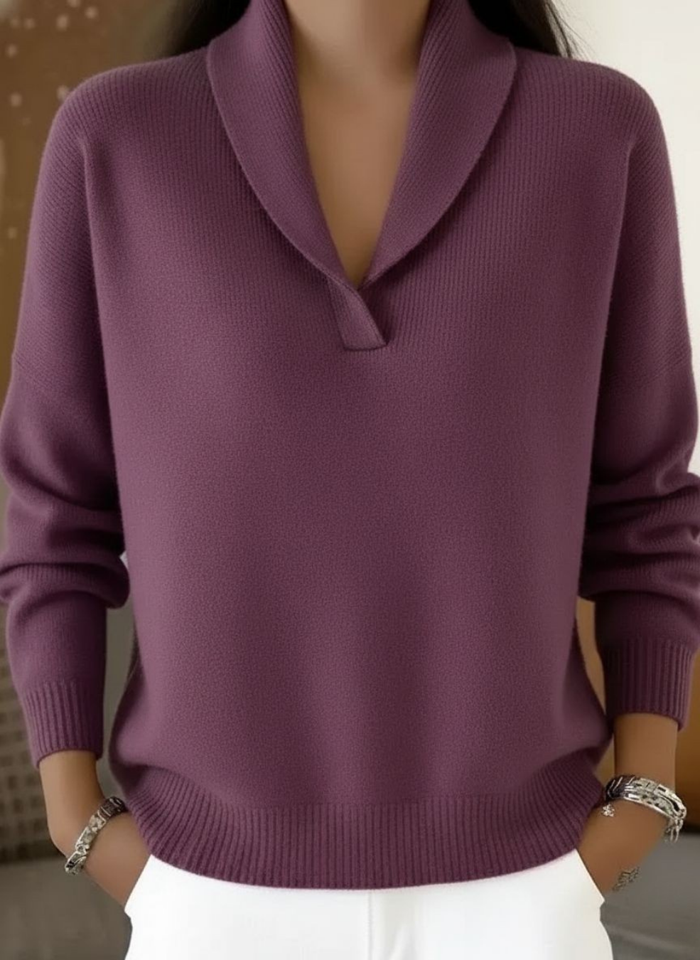NELLA | JERSEY CON ESCOTE EN V
